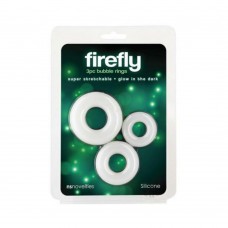Firefly Glow In The Dark Bubble Cock Rings - White, Pack Of 3 Firefly Glow In The Dark Bubble Cock Rings - White, Pack Of 3