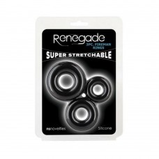 Renegade Fireman Rings 3-piece Cock Ring Kit Black Renegade Fireman Rings 3-piece Cock Ring Kit Black