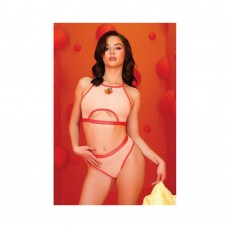 Just Peachy Cut Out Halter Top & Cheeky Panty Nude S/m Just Peachy Cut Out Halter Top & Cheeky Panty Nude S/m