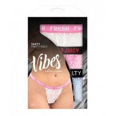 Vibes Tasty 3 Pack Thongs Assorted Colors O/s Vibes Tasty 3 Pack Thongs Assorted Colors O/s