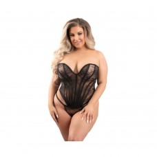 Fantasy Lingerie Floral Lace Sweetheart Neckline Corset With G-string 2xl Fantasy Lingerie Floral Lace Sweetheart Neckline Corset With G-string 2xl