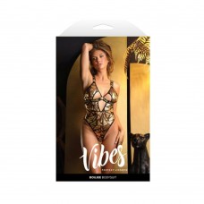 Fantasy Lingerie Vibes Boujee Cut-out Shattered Foil Mesh Bodysuit S/m Fantasy Lingerie Vibes Boujee Cut-out Shattered Foil Mesh Bodysuit S/m