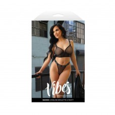 Fantasy Lingerie Vibes Baddie Longline Mesh Bralette & Panty M/l Fantasy Lingerie Vibes Baddie Longline Mesh Bralette & Panty M/l