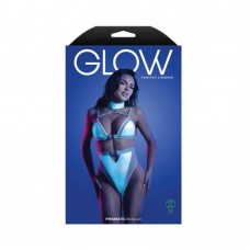 Fantasy Lingerie Glow Prismatic Iridescent Glow-in-the-dark Cut-out Harness Bodysuit M/l Fantasy Lingerie Glow Prismatic Iridescent Glow-in-the-dark Cut-out Harness Bodysuit M/l