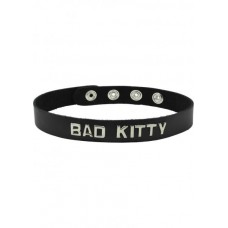 Wordband Collar Bad - Kitty - Black