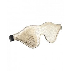 Spartacus Blindfold W/leather - White Snakeskin Micro Fiber