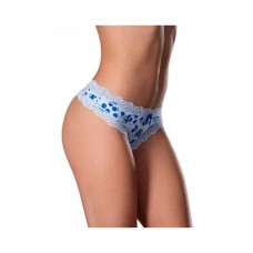 Magic Silk Sweet Treats Crotchless Thong With Lube Blueberry S/m