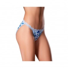 Magic Silk Sweet Treats Split Back & Crotchless Panty With Lube Blueberry L/xl