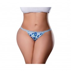 Magic Silk Sweet Treats Split Back & Crotchless Panty With Lube Blueberry Queen Size