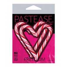 Pastease Holiday Candy Cane Heart  - Red/white O/s