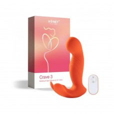 Crave 3 G-spot Vibrator With Rotating Massage Head And Clit Tickler Orange Crave 3 G-spot Vibrator With Rotating Massage Head And Clit Tickler Orange