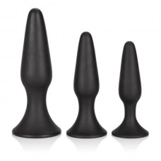 Silicone Anal Trainer Kit Black 3 Piece Set Silicone Anal Trainer Kit Black 3 Piece Set