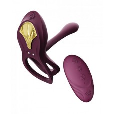 Zalo Bayek Vibrating Couples Ring W/remote - Velvet Purple
