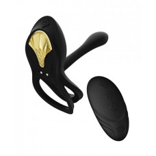 Zalo Bayek Vibrating Couples Ring W/remote - Obsidian Black