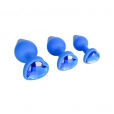 My Heart Will Go On Plug Set 3 Blue Butt Plugs My Heart Will Go On Plug Set 3 Blue Butt Plugs