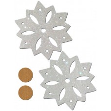 Silver Glitter Snowflakes Nipple Pasties O/S