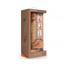 Renaissance Raphael Sliding Foreskin Dildo With Squeezable Balls 9.5 In. Tan