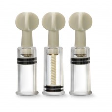Temptasia - Clit And Nipple Twist Suckers - Set Of 3 - Clear Temptasia - Clit And Nipple Twist Suckers - Set Of 3 - Clear