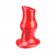 Oxballs Pig Hole Deep-2, Hollow Plug, Large, Red Oxballs Pig Hole Deep-2, Hollow Plug, Large, Red