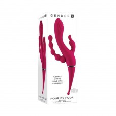 Gender X Four By Four Multi Stimulator Burgundy