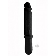 8x Auto Pounder Vibrating And Thrusting Dildo With Handle - Black