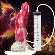 Creature Cocks Resurrector Phoenix Squirting Silicone Dildo - Red/white Creature Cocks Resurrector Phoenix Squirting Silicone Dildo - Red/white