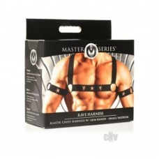 Ms Rave Chest Harness S/m Blk/gld