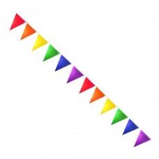 Gaysentials Rainbow Solid Pennants Decoration 12 feet