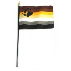 Gaysentials Bear Stick Hand Held 4 inches by 6 inches Flag