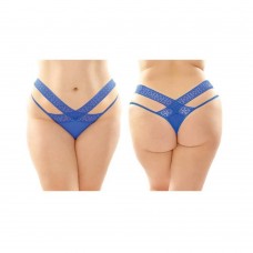 Daphne Microfiber Brazilian-cut Panty With Criss-cross Lace Waistband 6-pack Q/s Royal Daphne Microfiber Brazilian-cut Panty With Criss-cross Lace Waistband 6-pack Q/s Royal