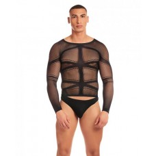 Rainbow Party Cam Boy Mesh 2 pc Set - Black L/XL
