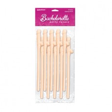 Bachelorette Party Favors Dicky Sipping Straws - Flesh Pack of 10 Bachelorette Party Favors Dicky Sipping Straws - Flesh Pack of 10