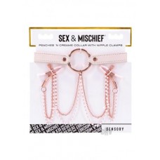 Sandm Peaches N Creame Collar W/nip Clamps