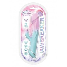 Cotton Candy Jaw Breaker Silicone Dildo 9 Frequencies with Stimulator