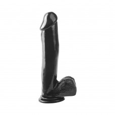 Basix Rubber 12 Inch Dong With Suction Cup Black Basix Rubber 12 Inch Dong With Suction Cup Black