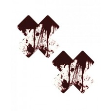 Neva Nude Blood Splatter X Factor Pasties - Red/white O/s