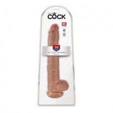 King Cock 14in Cock with Balls - Tan King Cock 14in Cock with Balls - Tan