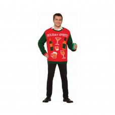 Xmas Sweater Holiday Spirits Xl