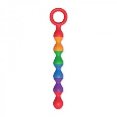 Rainbow Baller Beads Pleasure Anal Beads Ring Handle