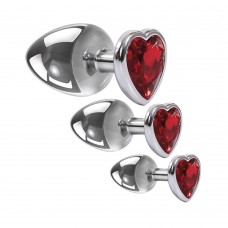Three Hearts Gem Anal Plug Kit