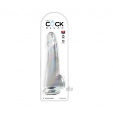 King Cock Clear With Balls 10in Clear King Cock Clear With Balls 10in Clear
