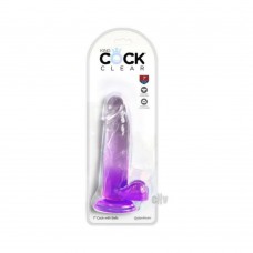 Kc 7 Cock Clear W/balls Purple Kc 7 Cock Clear W/balls Purple