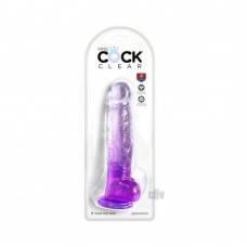 Kc 8 Cock Clear W/balls Purple Kc 8 Cock Clear W/balls Purple
