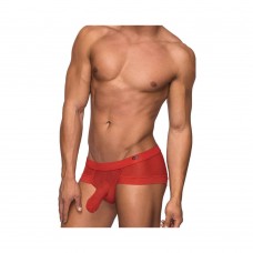 Male Power Hoser Micro Mini Hose Short Red Med