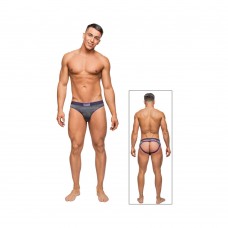 Male Power Heather Haze Cutout Thong Grey Sm