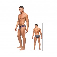 Male Power Heather Haze Cutout Bikini Grey Med