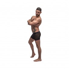 Male Power Airotic Mesh Enhancer Short Black Xlarge