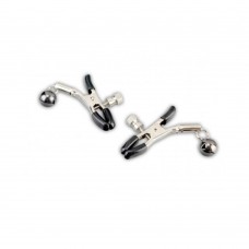 Lux Fetish Clip With Black Bell Nipple Clamps Lux Fetish Clip With Black Bell Nipple Clamps