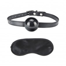 Lux Fetish Silicone Ball Gag Black O/S