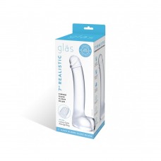 Glas 7 inches Realistic Curved Glass G-Spot Dildo Clear